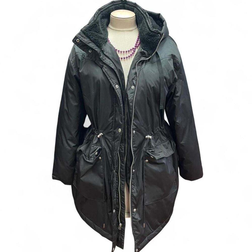 Universal Thread Black Rain Jacket - image 1